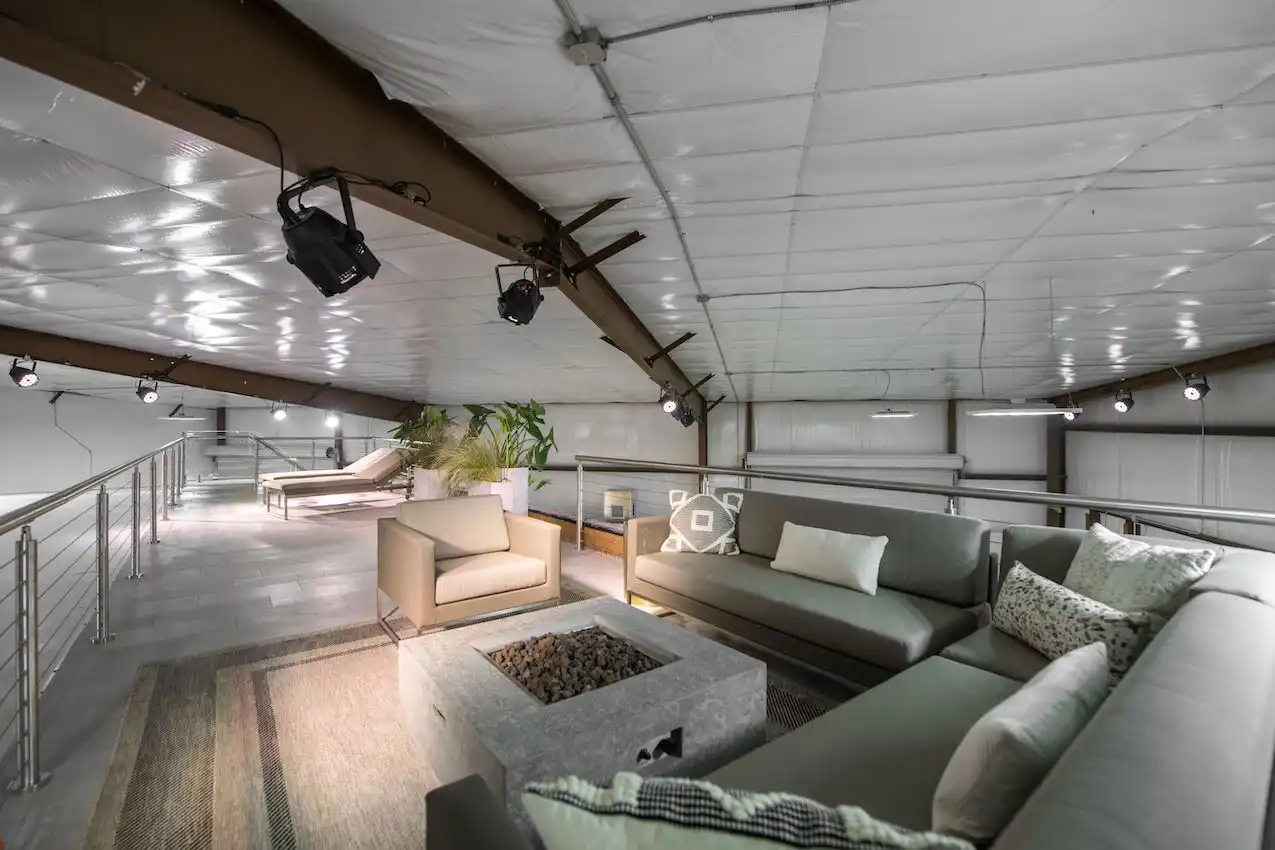 The rooftop deck is spacious and can be frequently enjoyed in the warm climate.