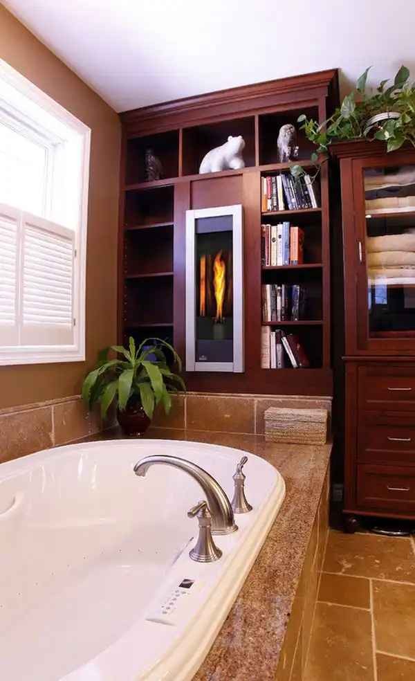 Above bathtub books