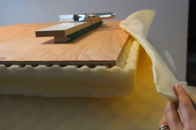 Add foam or batting headboard