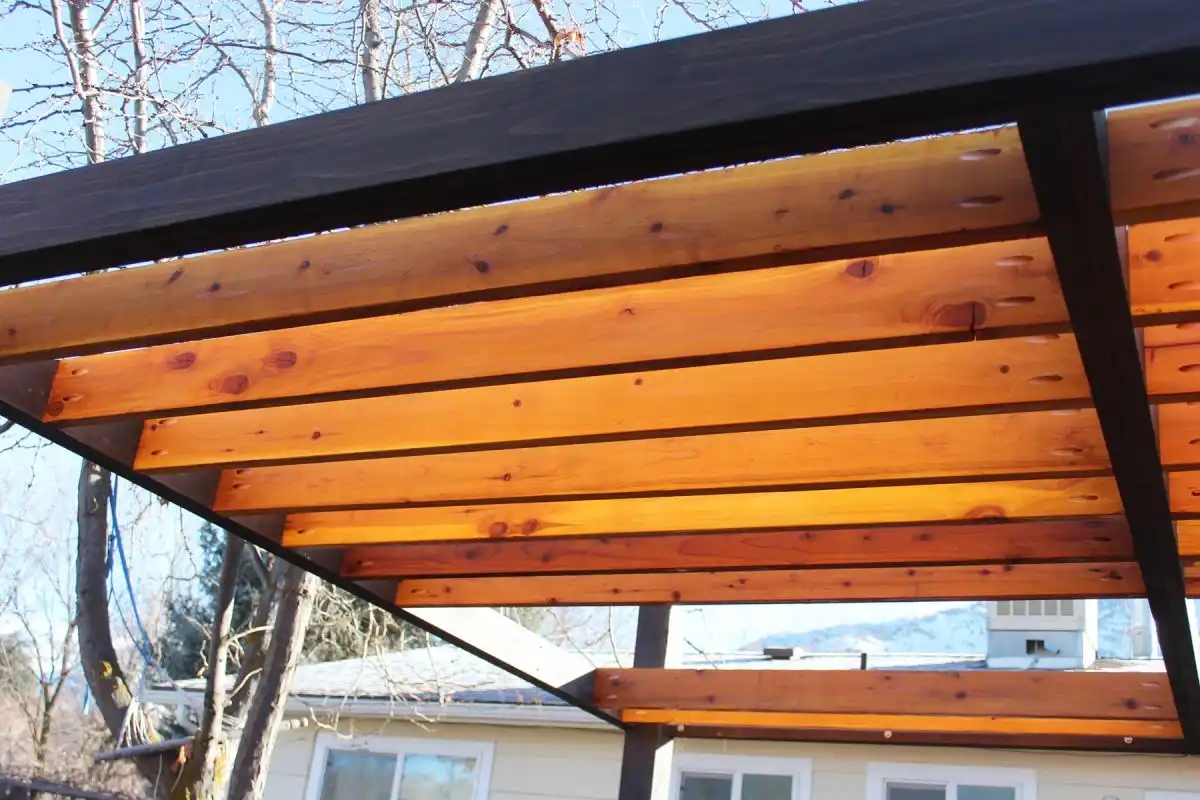 How to Install Modern Pergola Rafters Without Brackets - air gap