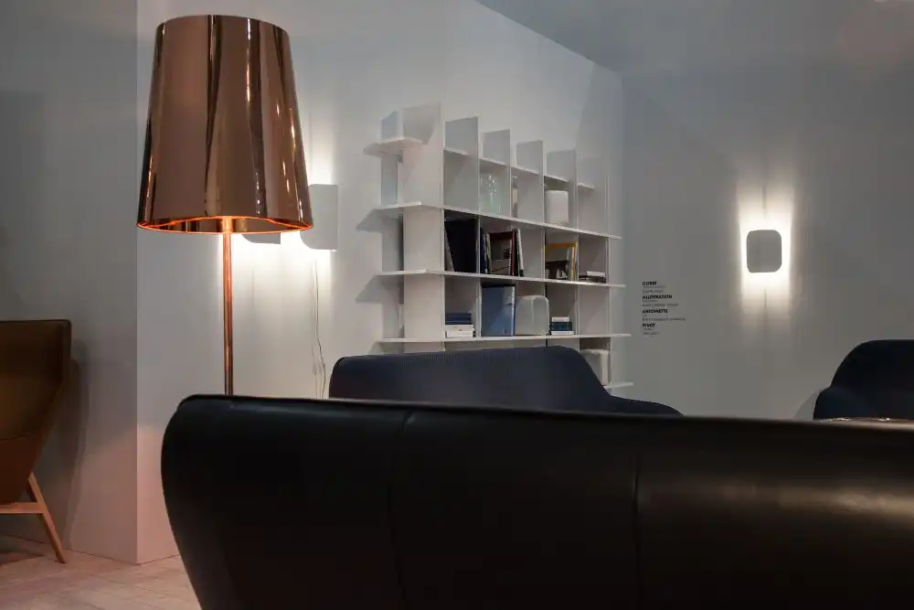 Alliteration white bookshelf