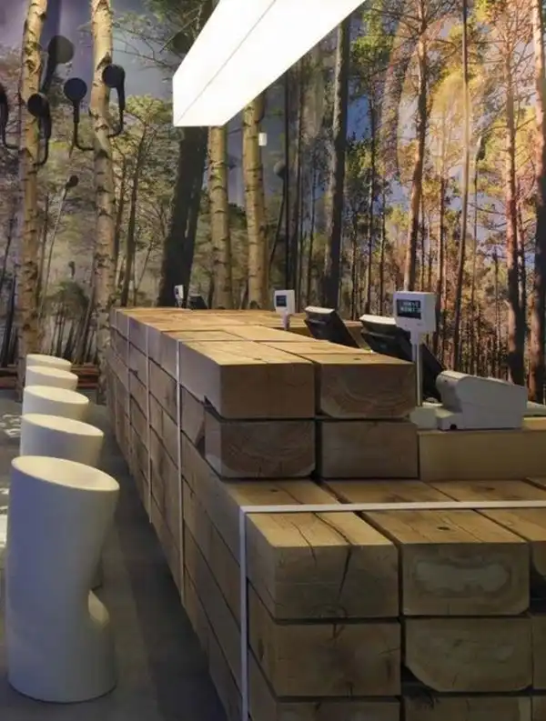 Amazing wood reception desk
