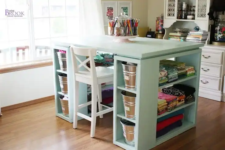 Symmetrical DIY Craft Table
