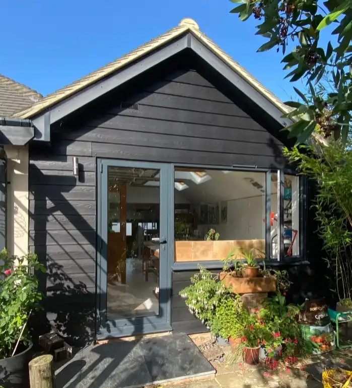 converted garage into art stucio