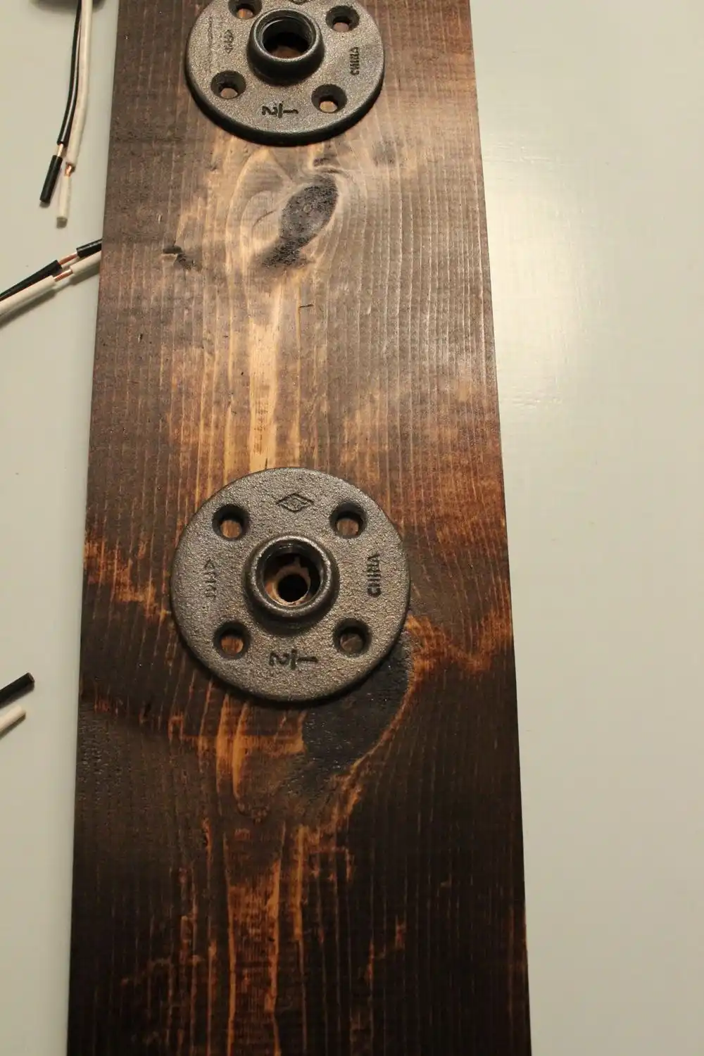 Attach the flangers to the pin board
