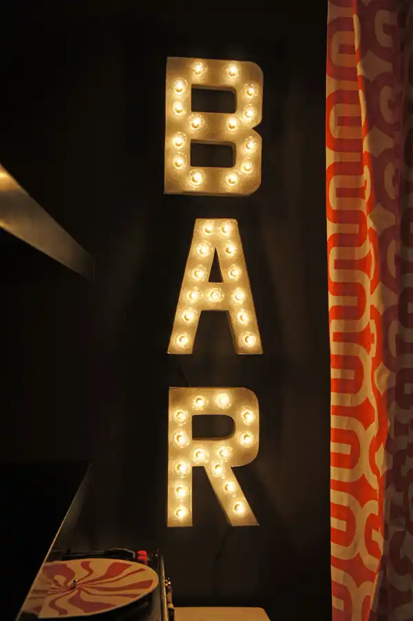 Basement bar sign