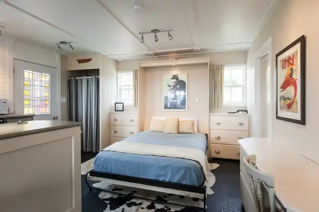 Beach style bedroom murphy bed