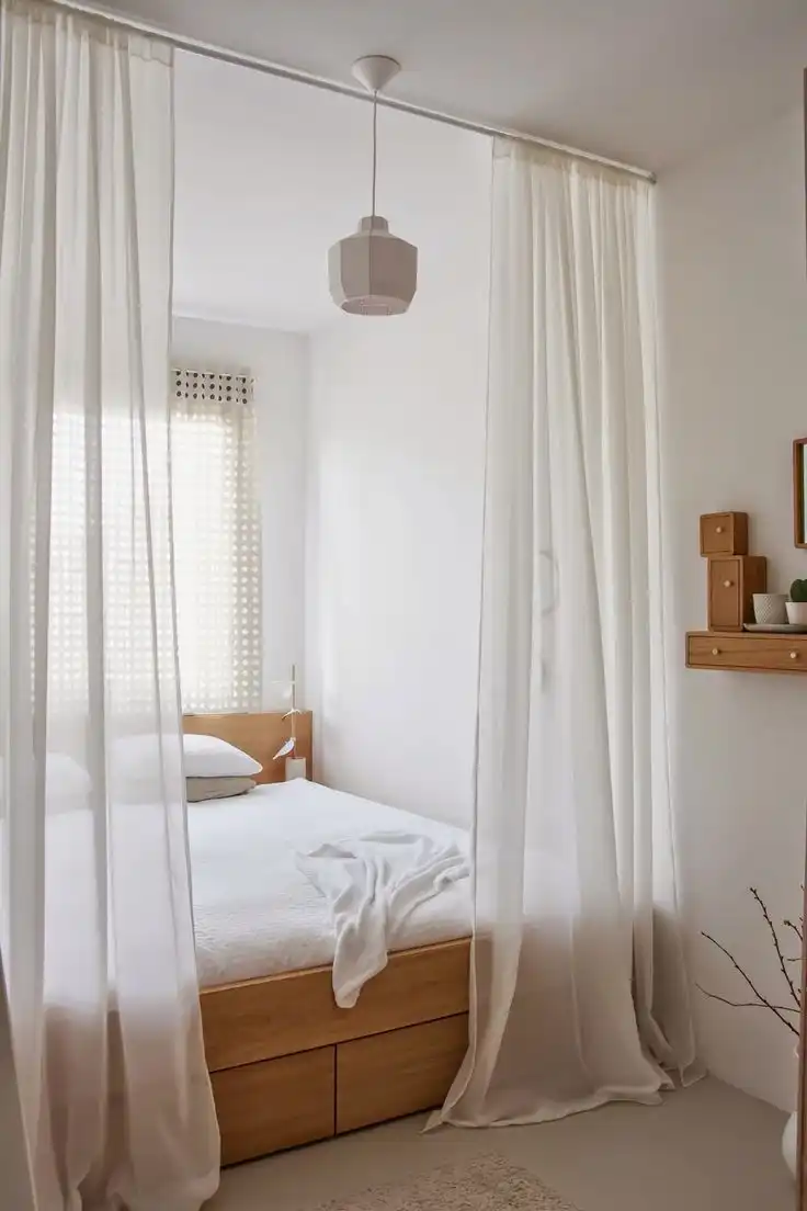 Bed breezy curtains