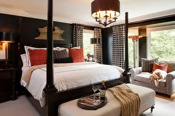 Add Light Blue Accents to a Black and White Room