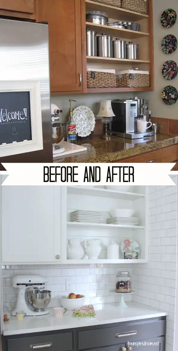 Before and after makeover kitchen cabinets