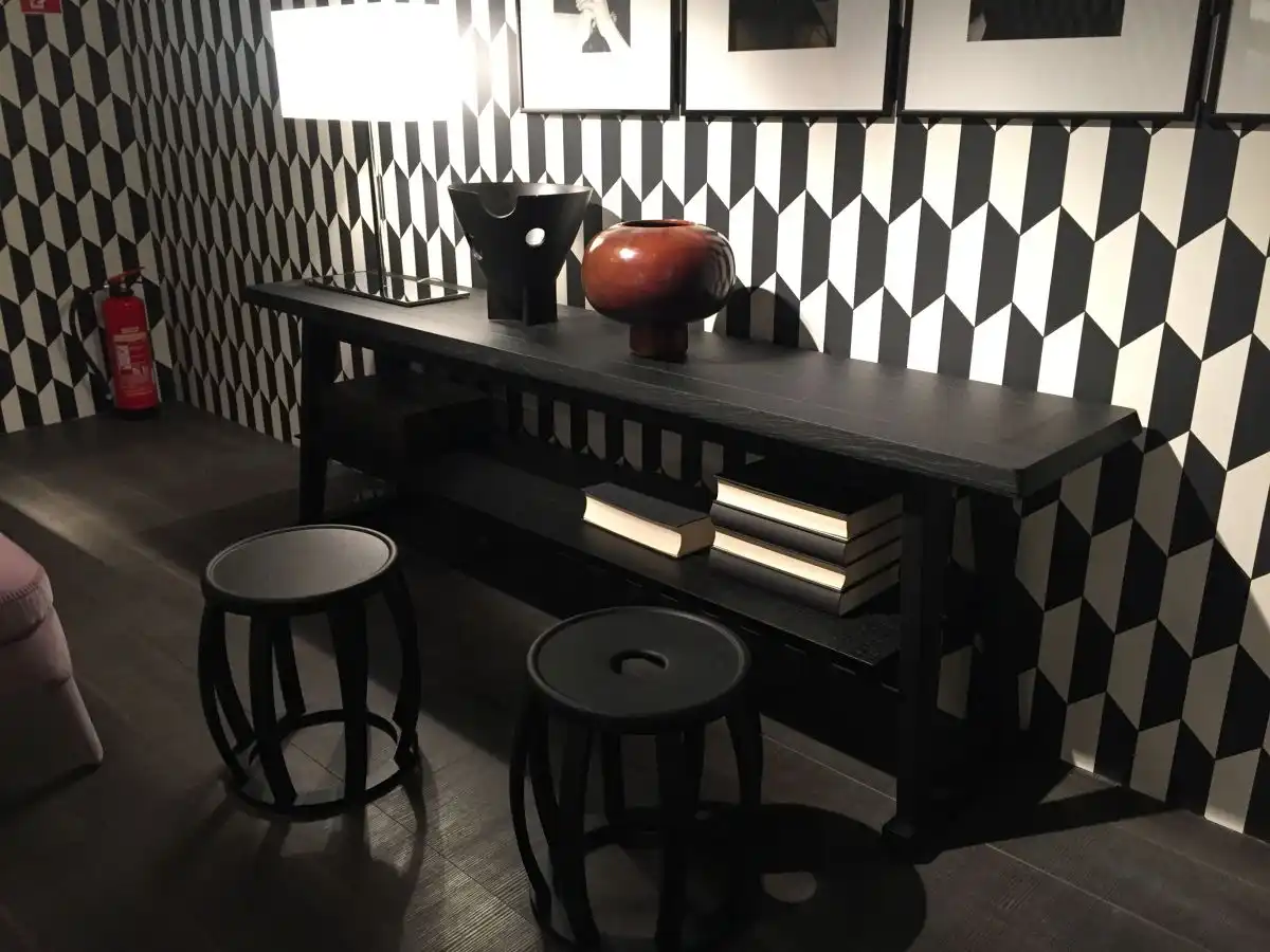 black console table for bedroom