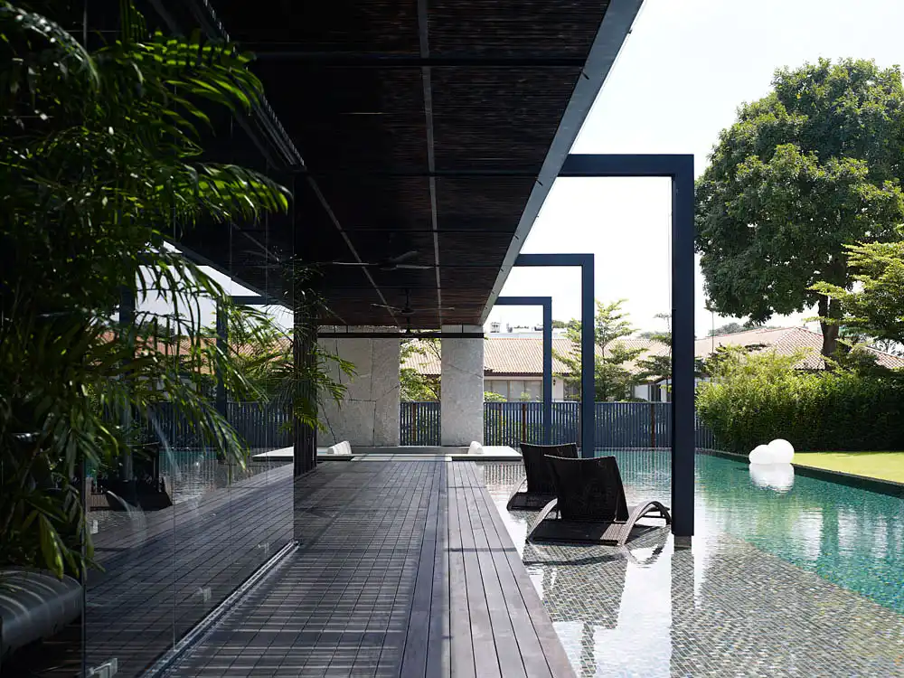 Black pergola design