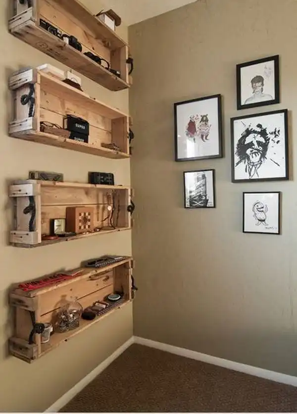 Box crate shelves