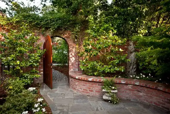 Bricks outdoor fence