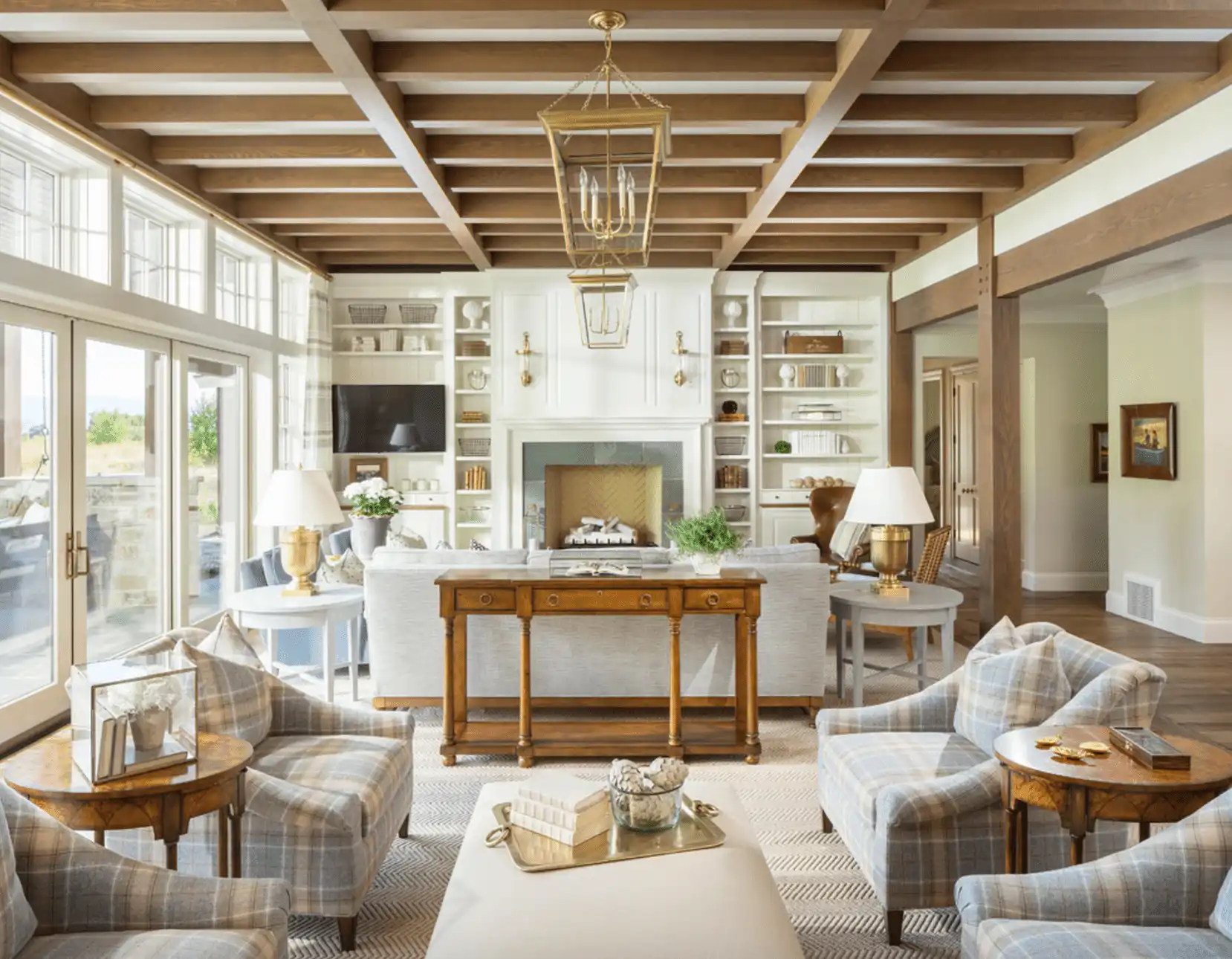 Bright rustic living room idea