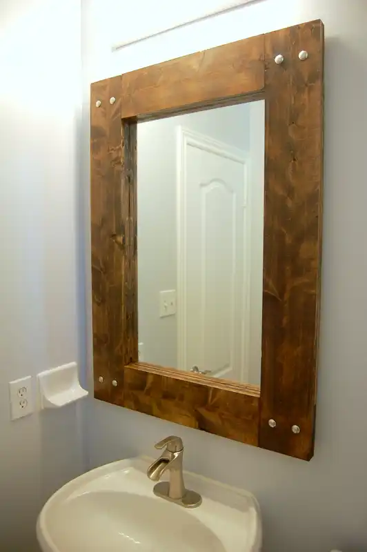 building-a-rustic-mirror-for-bathroom