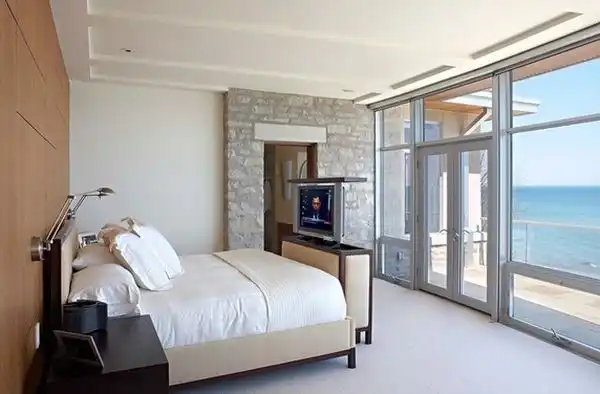 Built in tv bed