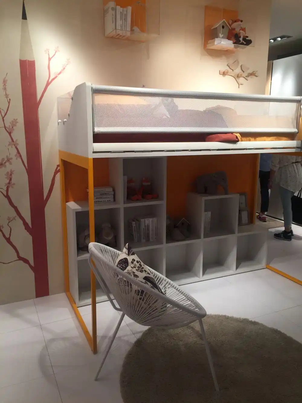 bunk bed for kids room with storage under