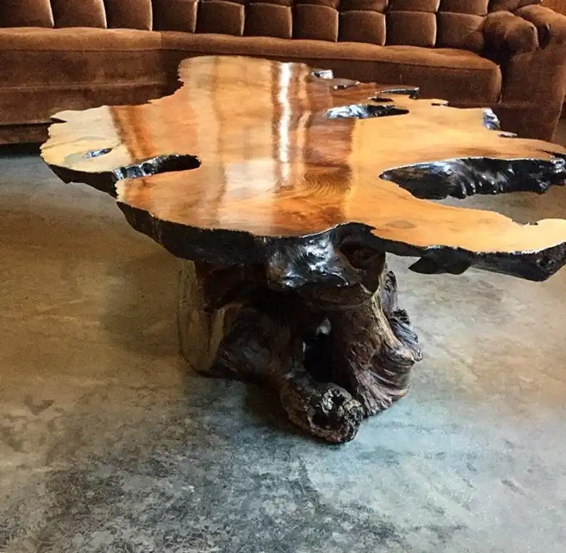 Burl wood table