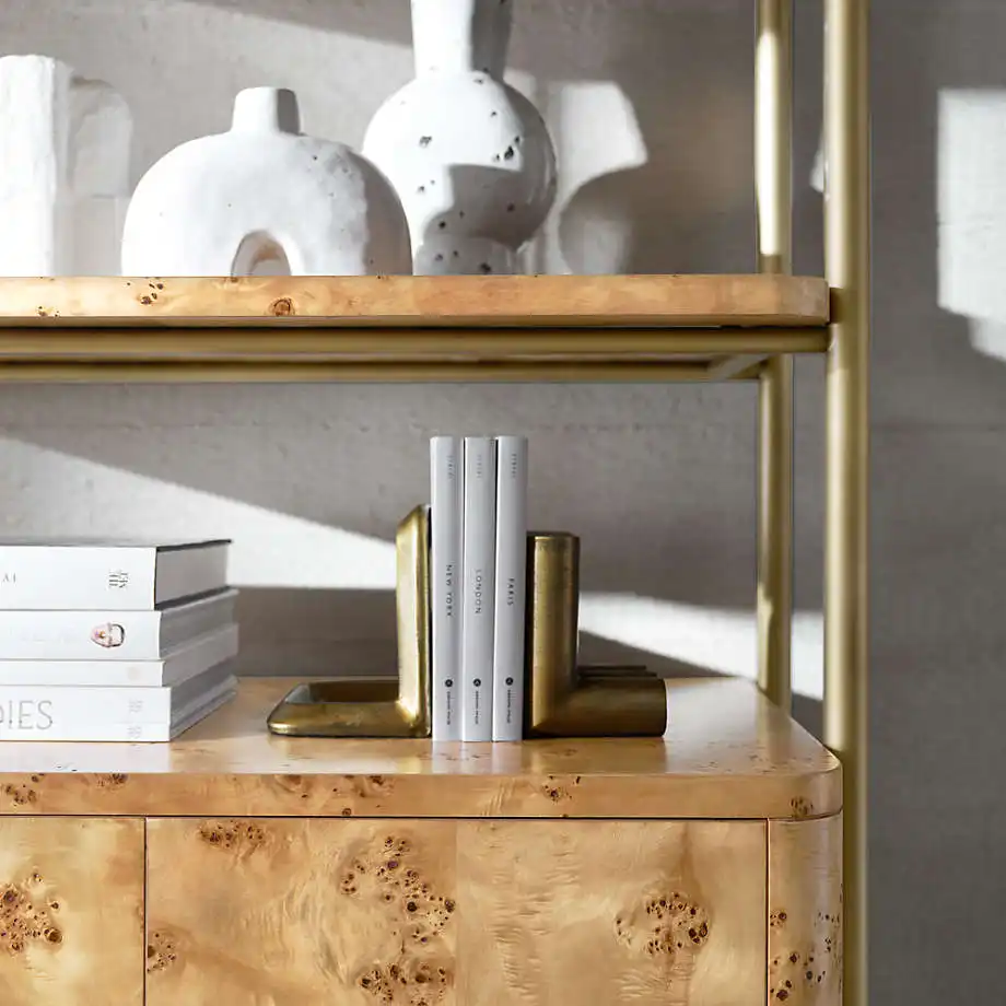 Burlwood shelf
