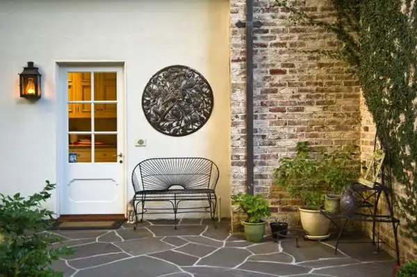 Charming front door bricks