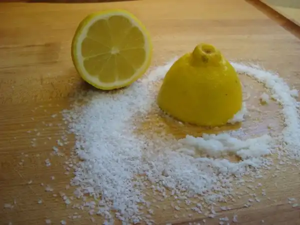Clean with lemon cutting board