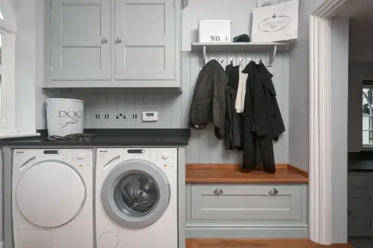 coat rack and laundry room