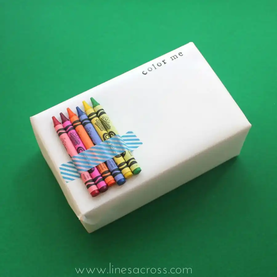 Color me wrapped gift