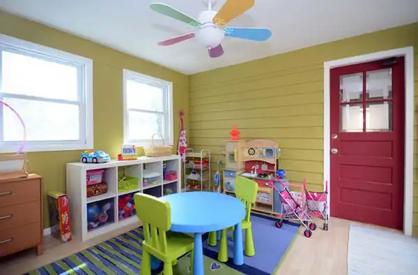 Colorful ceiling fan