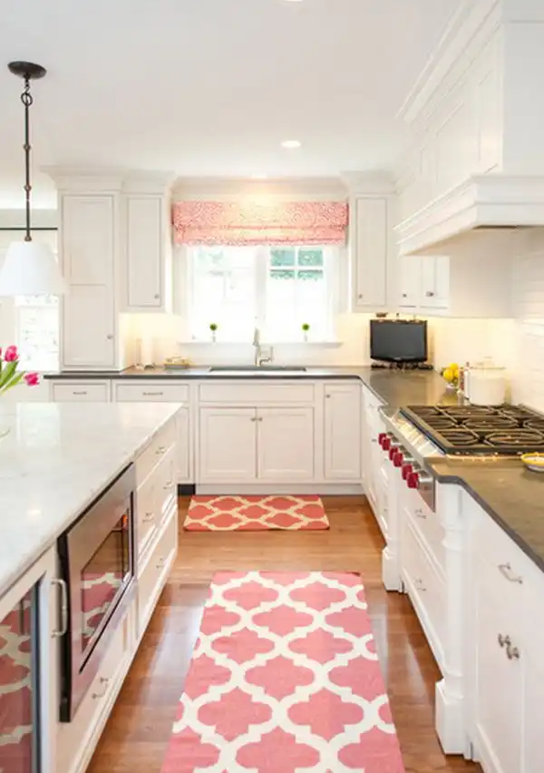 Colorful kitchen carpet