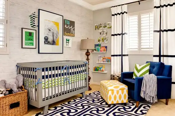 Colorful patterns nursery room
