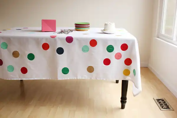 Colorful table cloth