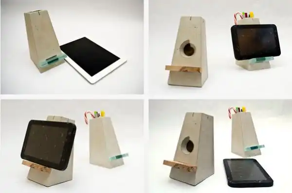 Concrete ipad stand