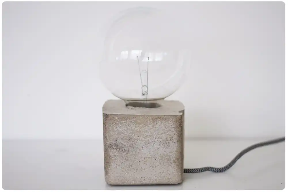 Concrete night stand lamp