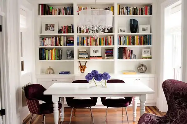 Conference room library wall