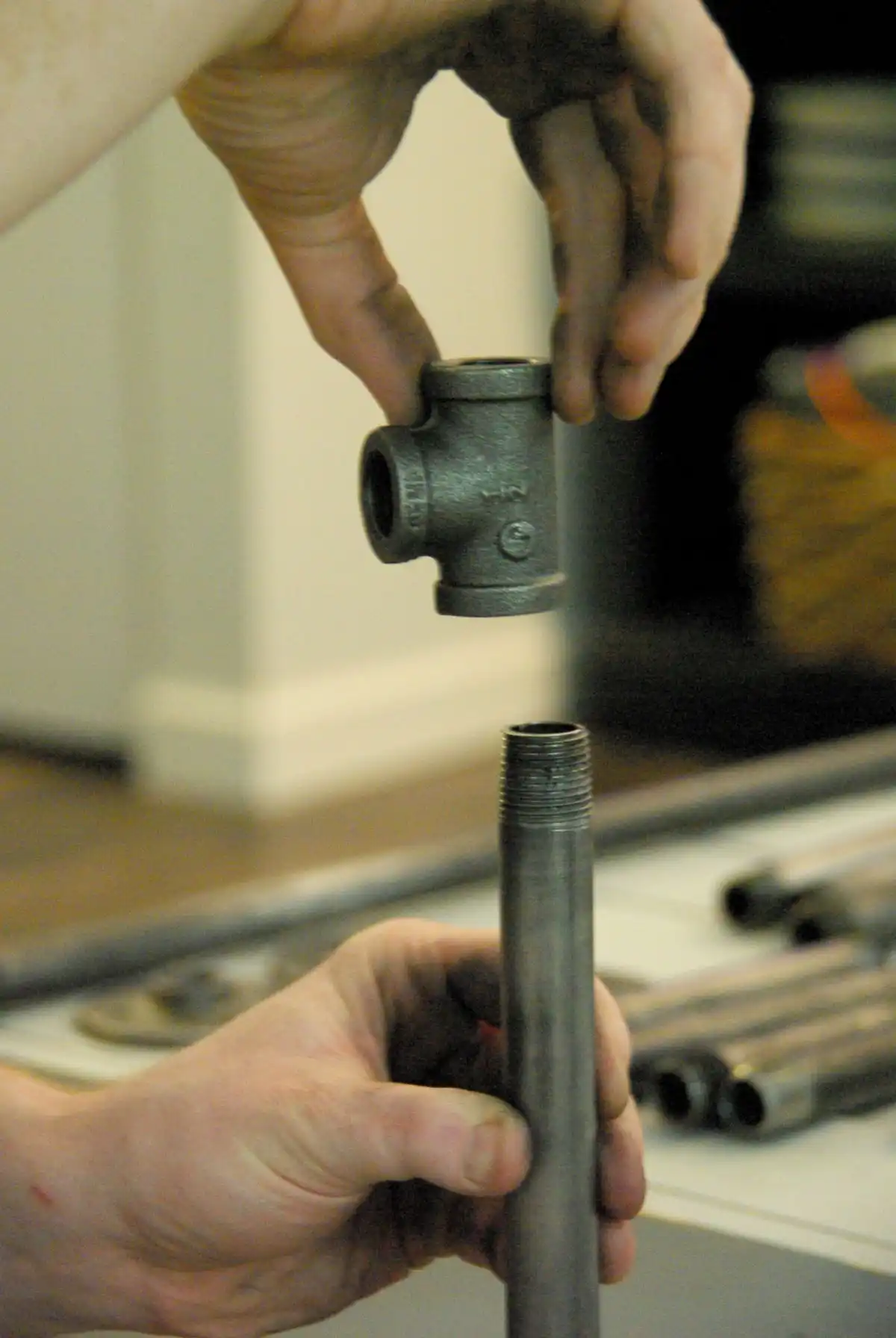 Connecting pipes for table