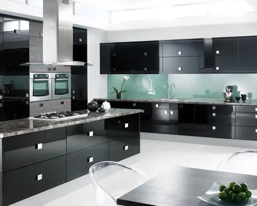 black kitchen cabinets