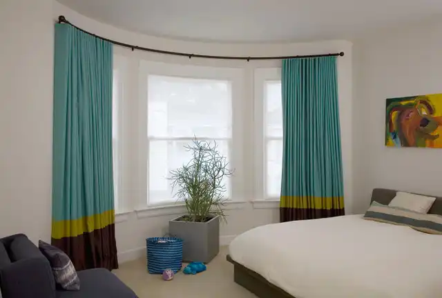 Contemporary curtains for bay windows