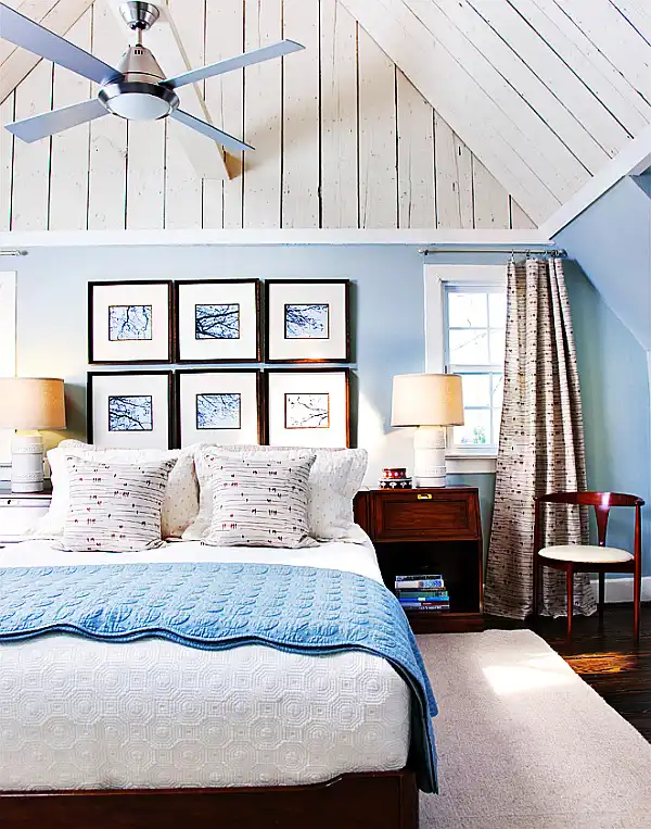 Cool blue and white