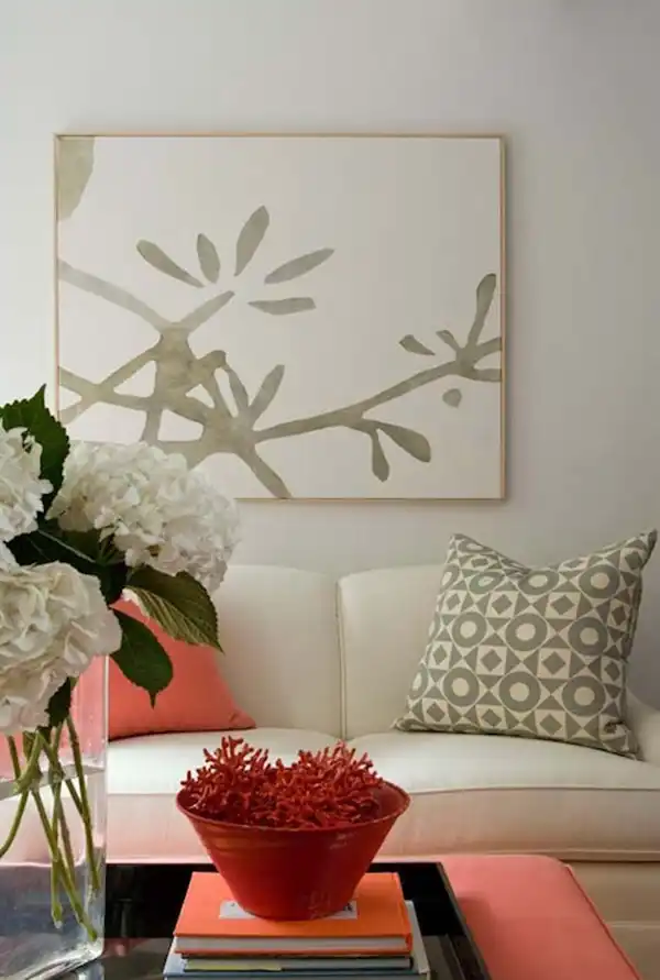 Coral and mint design