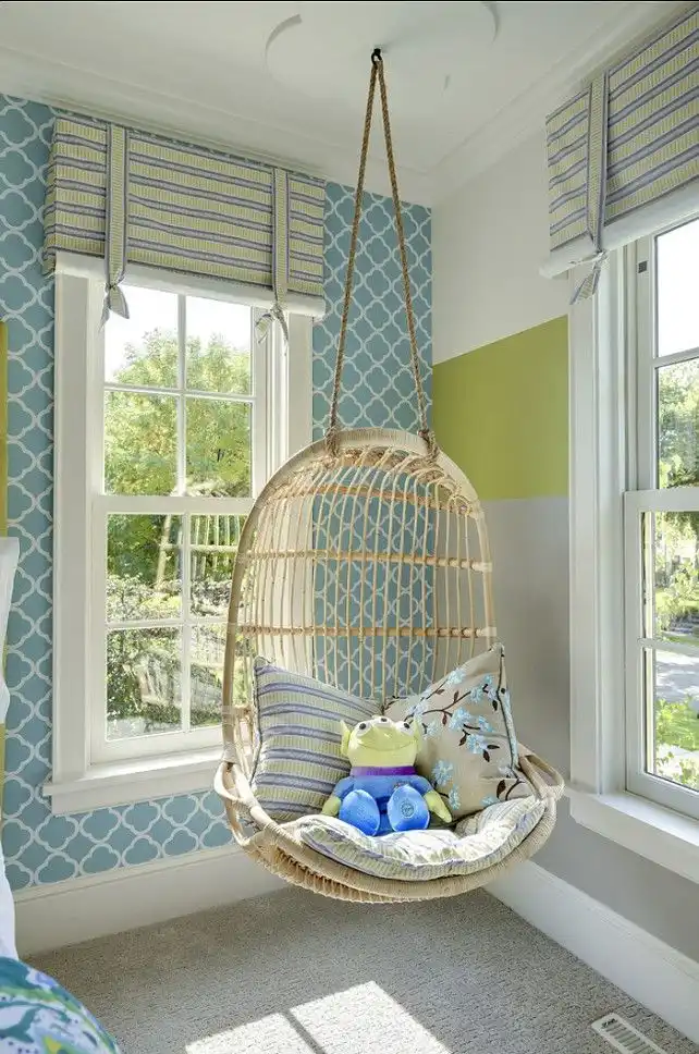 girls bedroom room can include a hanging chair