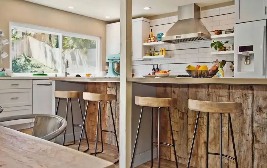 Counter kitchen bar stool wood top