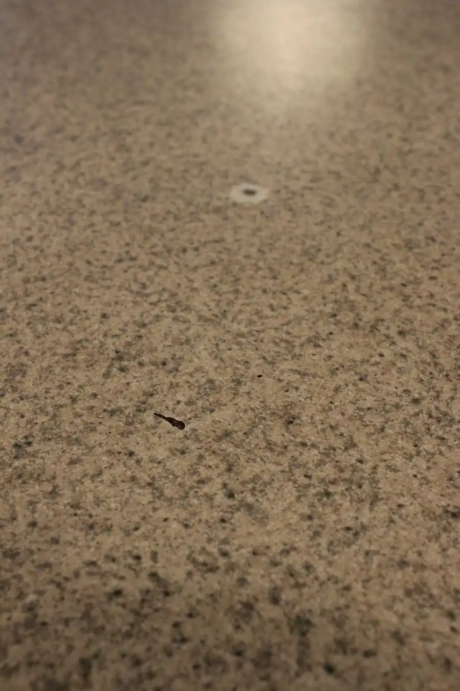 Countertop has scratches
