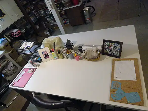 Unique Craft Table with Magnetic Chalkboard