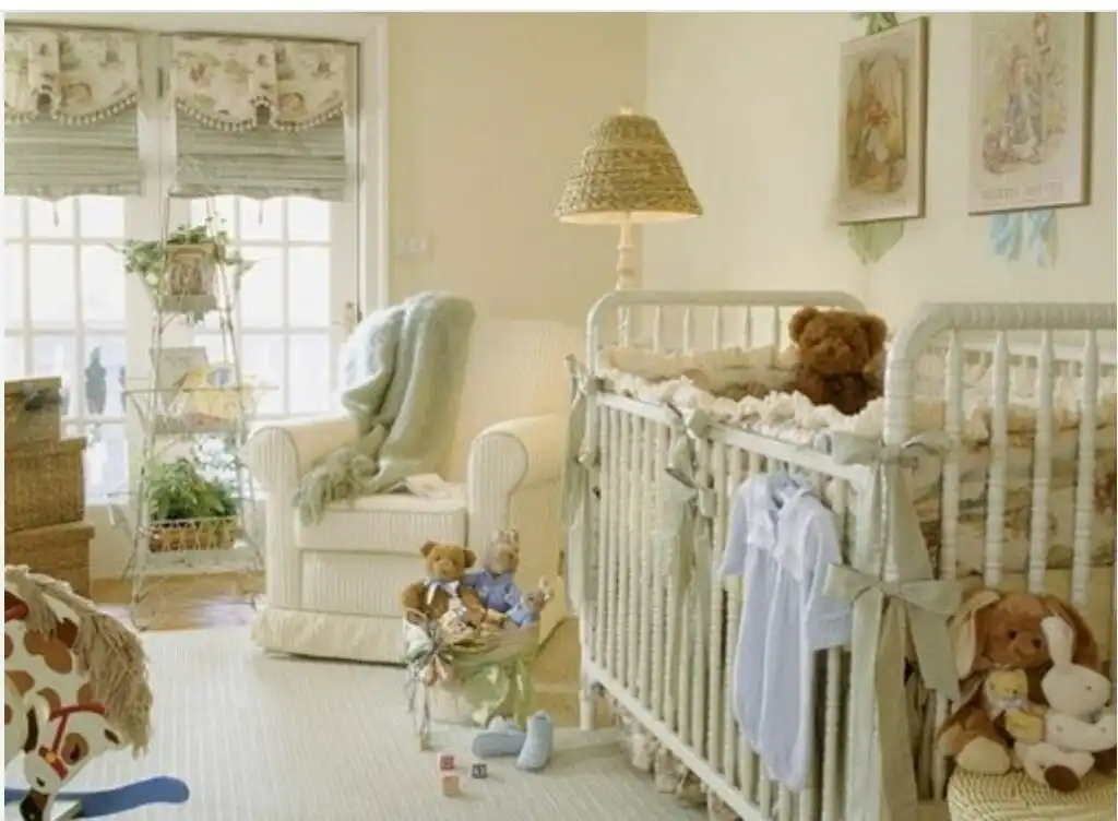 Cream ivory nursery with stuffed animals girl room colors 1024x752