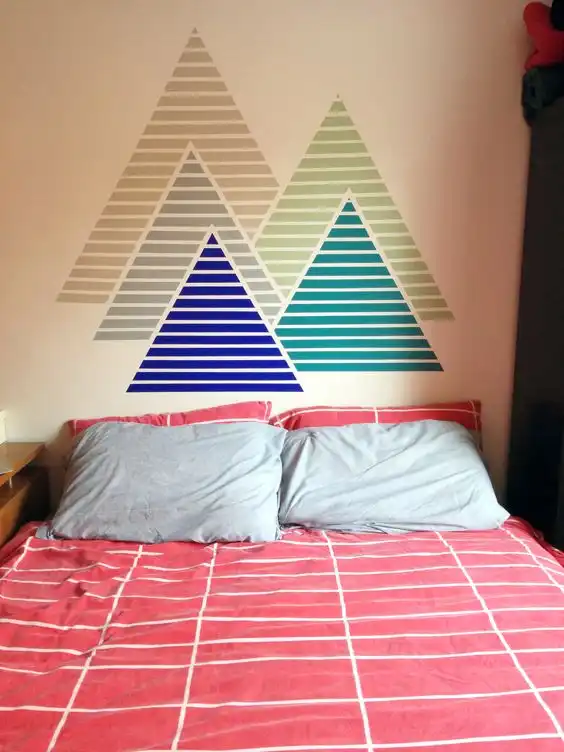 decorate wall with tape