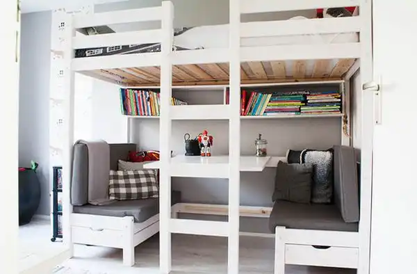 Desk under the bed