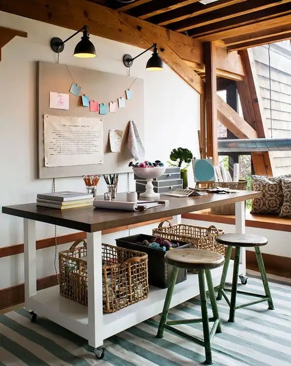 Desk with wheels