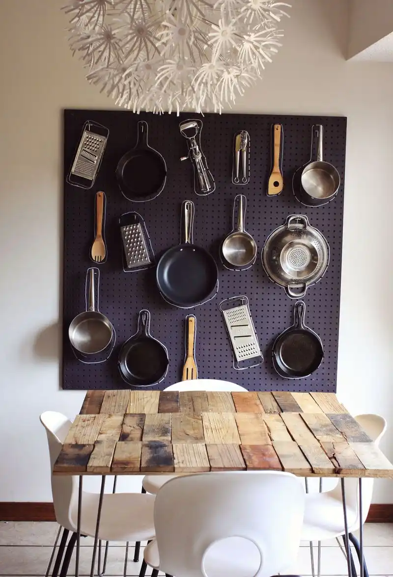 dining-area-wall-pegboard-design