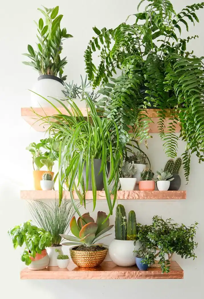 diy copper shelves